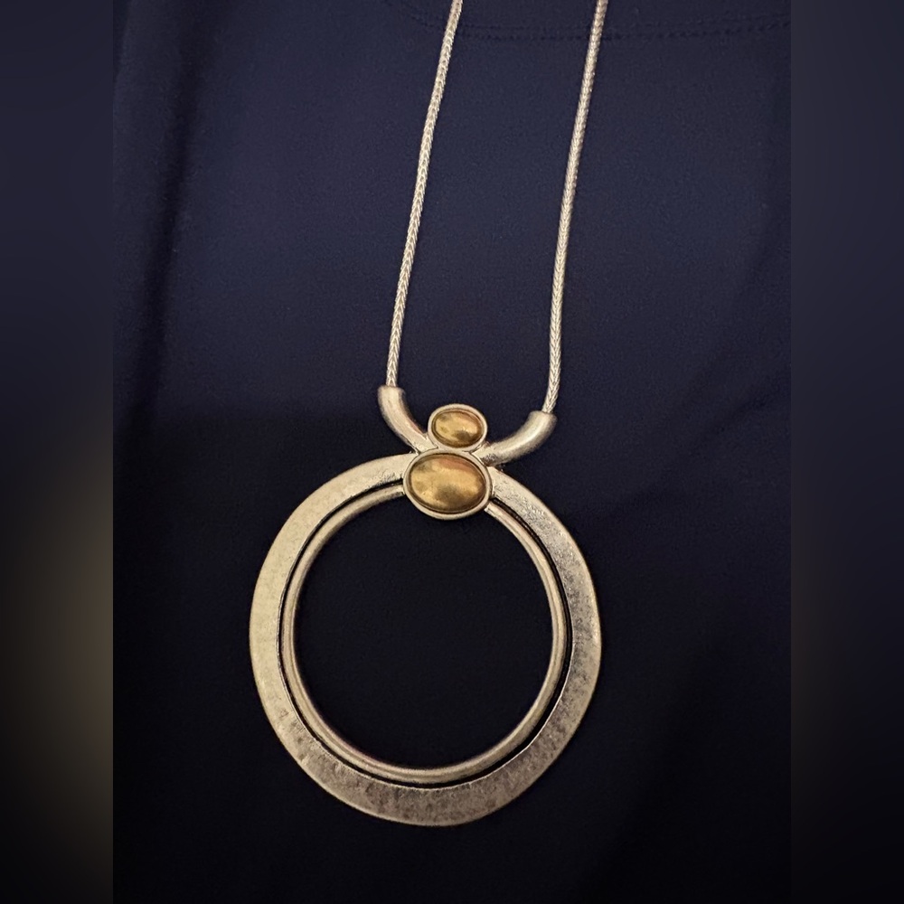 The Sak Gold and Silver Pendant Necklace - Picture 2 of 5